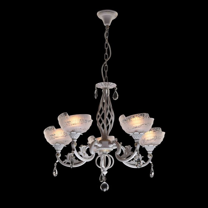 Люстра "Морская раковина" 5 ламп 60W Е27 белый