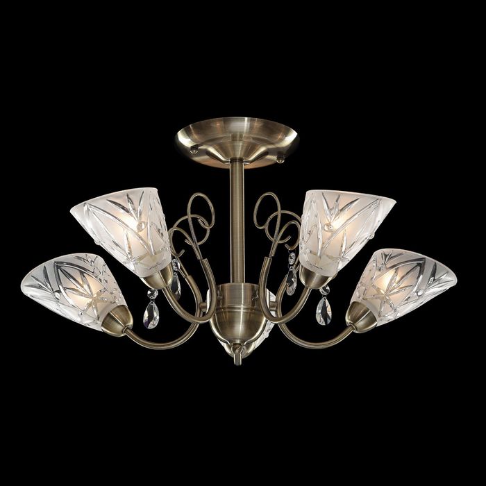 Люстра "Диктис" 5 ламп 60W Е14 античная бронза