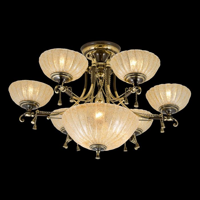 Люстра "Ариэль" 9 ламп 60W Е27 античное золото