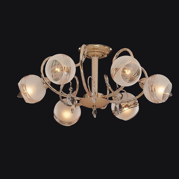 Люстра "Мелита" 6 ламп 60W Е14 золото