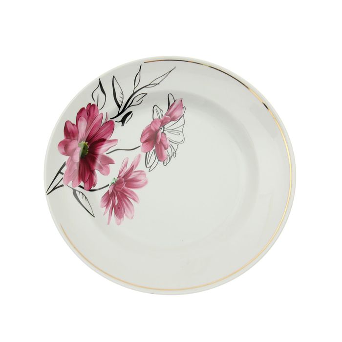 Тарелка мелкая 24 см "Идиллия. Королевский георгин"