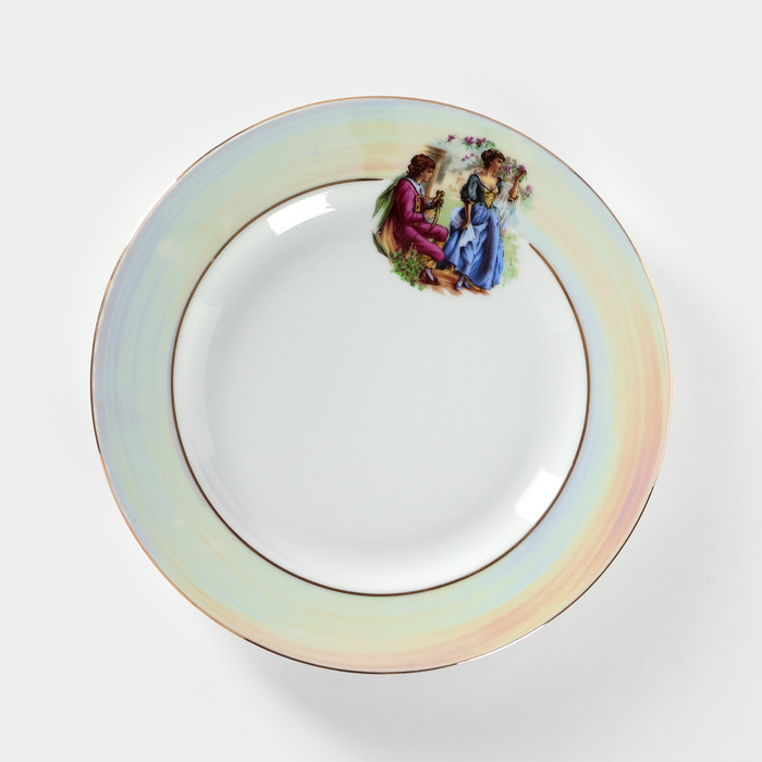 Тарелка фарфоровая «Мадонна», d=24 см, белая тарелка фарфоровая идиллия d 24 см белая