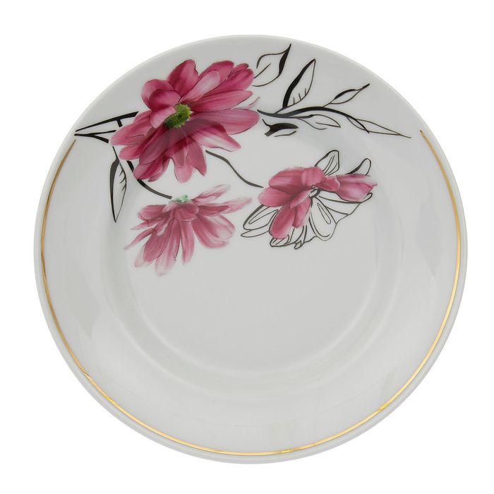 Тарелка мелкая 20 см "Идиллия. Королевский георгин"