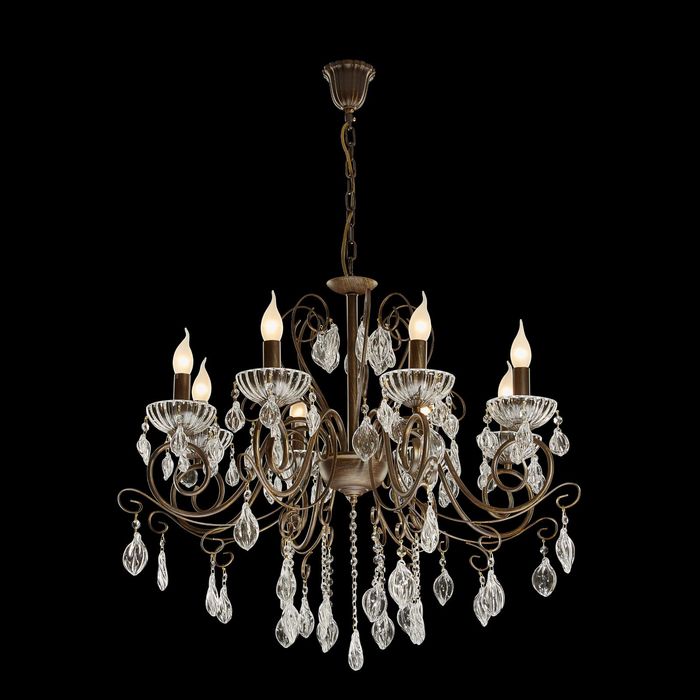 Люстра "Георг" 8 ламп 60W Е14 бронза