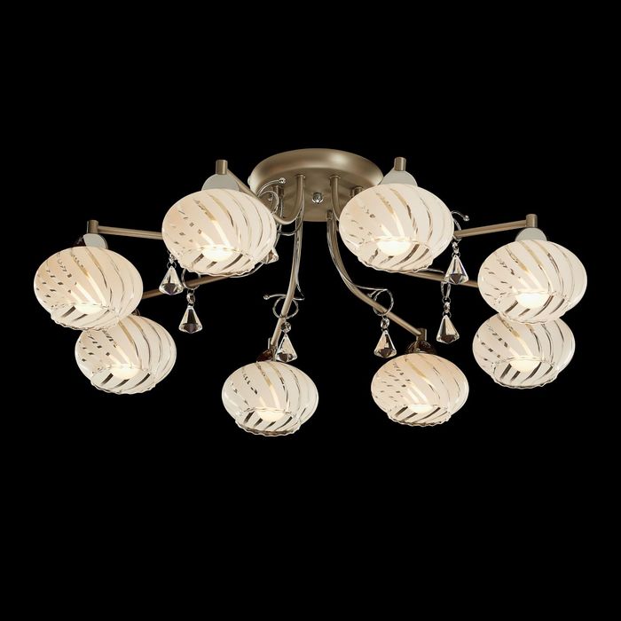 Люстра "Ниагара" 8 ламп 60W Е14 никель