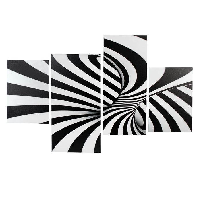 Модульная картина на подрамнике "Лабиринты", 2 — 30×45, 1 — 30×69, 1 — 34×69, 80×130 см