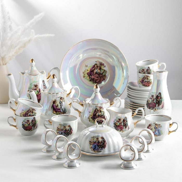 Сервиз чайный "Романс. Мадонна", 31 предмет: чайник 1,75 л, чашки 250 мл