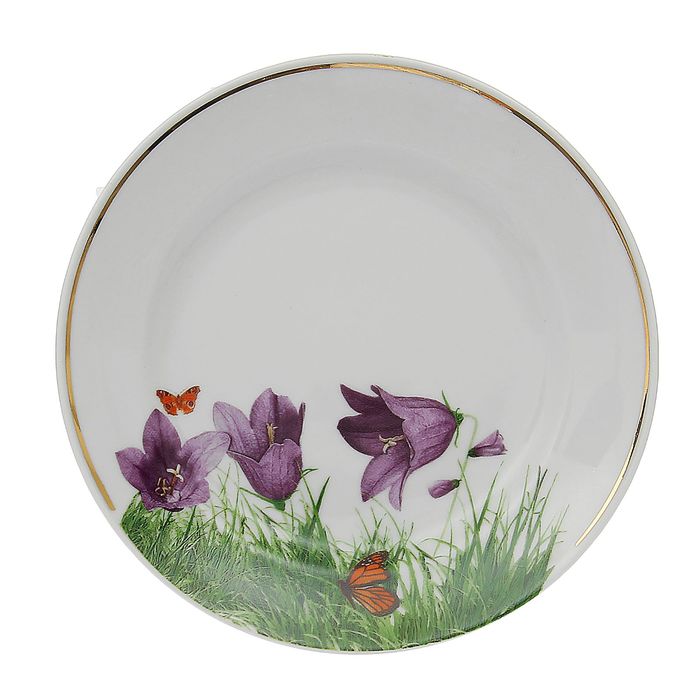 Тарелка мелкая 17 см "Идиллия. Степной колокольчик"