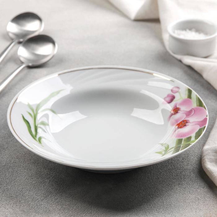 Тарелка глубокая 20 см "Голубка. Бамбуковая орхидея", 230 мл