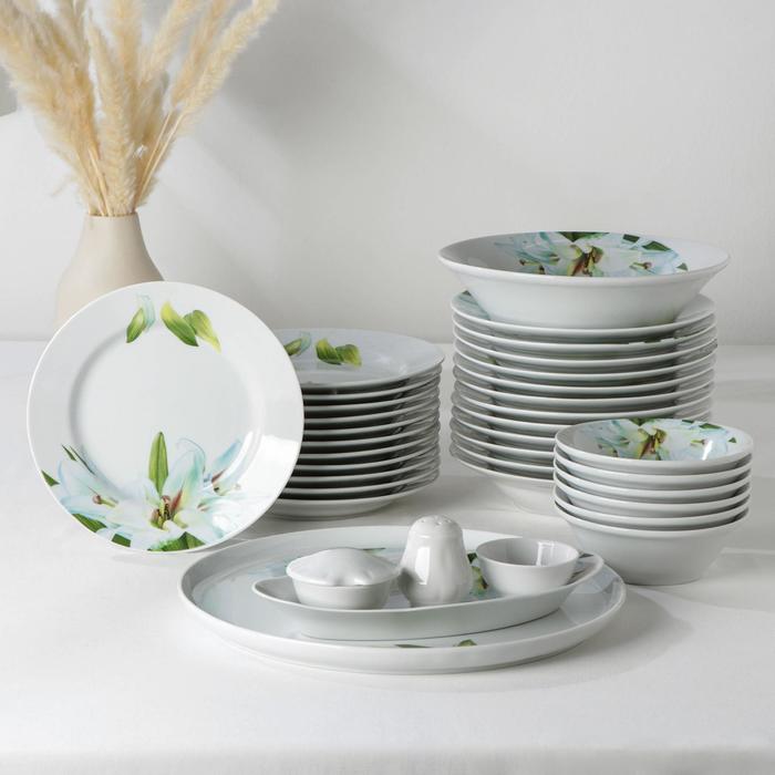 Сервиз столовый "Идиллия. Цветущая лилия", 36 предметов, 2 вида тарелок