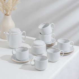 Сервиз чайный «Комфорт», 14 предметов: чайник 500 мл, 6 чашек 220 мл, 6 блюдец 14 cм, сахарница 285 мл