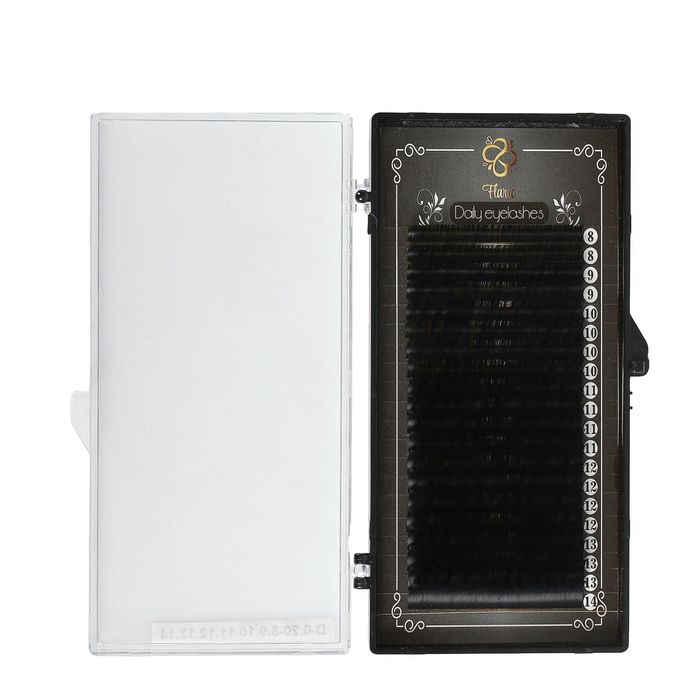 Ресницы для наращивания, 8-14мм, толщина 0,20мм, изгиб D