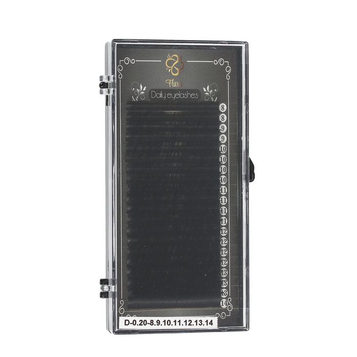 Ресницы для наращивания, 8-14мм, толщина 0,20мм, изгиб D