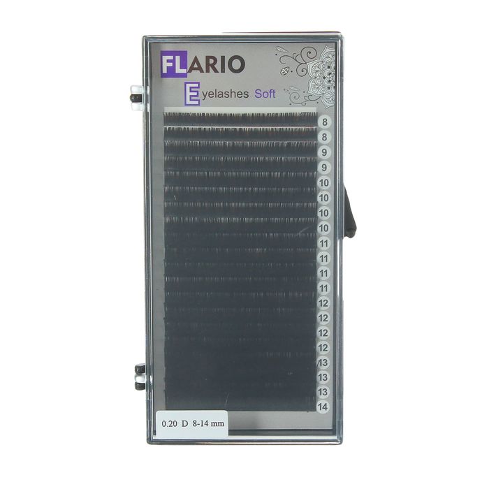 Ресницы для наращивания, 8-14мм, толщина 0,20мм, изгиб D