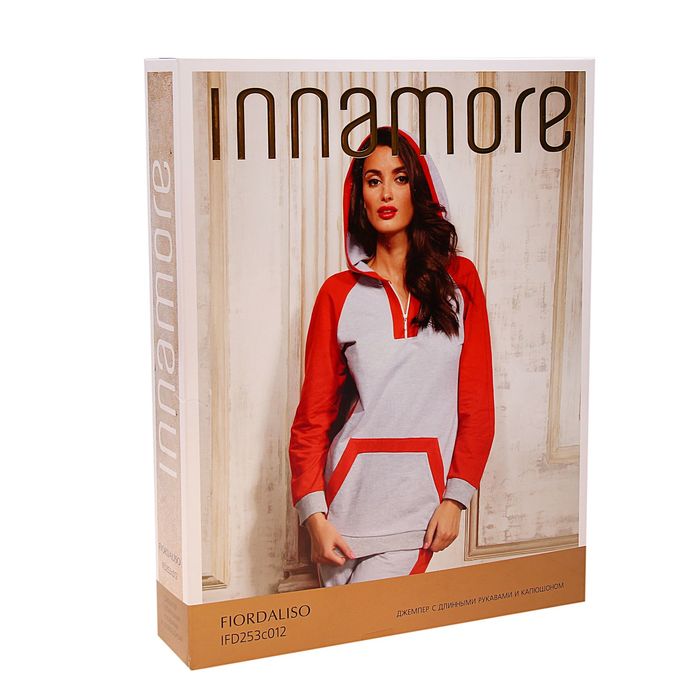 Толстовка женская с капюшоном IFD253c012 Fiordaliso, цвет фуксия, р-р 44 (3)