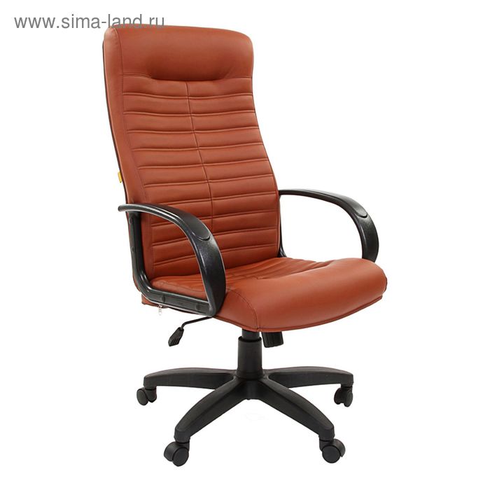 Кресло руководителя Chairman 480 LT кожзам коричневый Terra 111