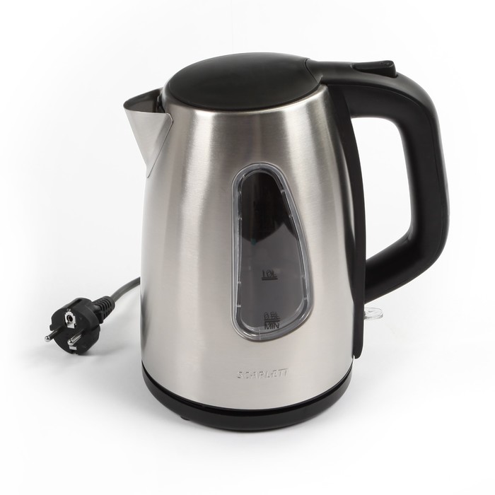 Чайник электрический Scarlett SC-EK21S28, 2200 Вт, 1.7 л, серебристый