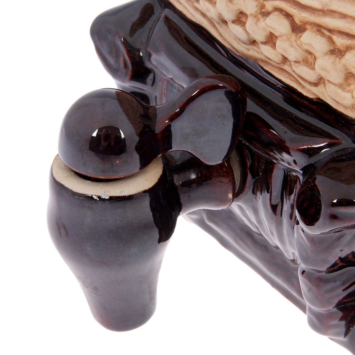 Бочка для напитков "На колёсах" шамотная, 3,5 л