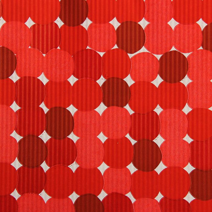 Бумага упаковочная крафт "Круги", розово-красные, 0.5 х 10 м