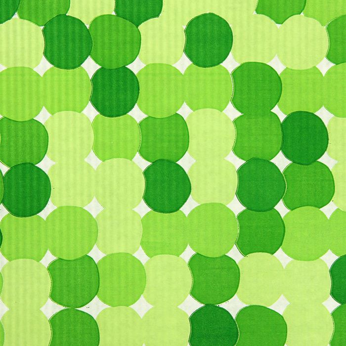 Бумага упаковочная крафт "Круги", салатово-зеленые, 0.5 х 10 м