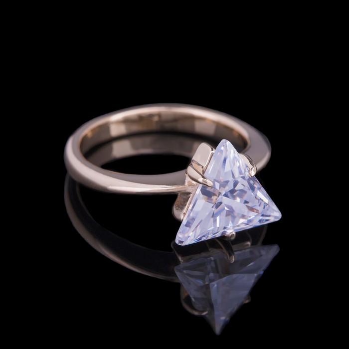 Кольцо "Чандра", размер 22, цвет белый в золоте