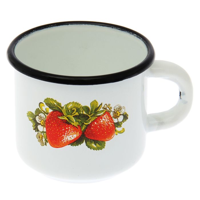 Кружка 250 мл "Клубника садовая", цвет белоснежный