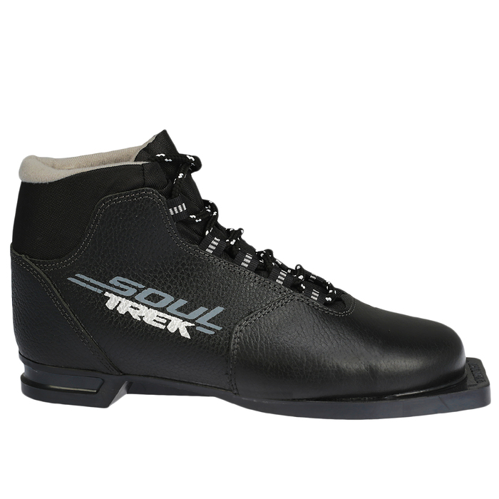 Ботинки лыжные ТРЕК Soul НК, крепление NN75 (чёрный, лого серый), размер 36
