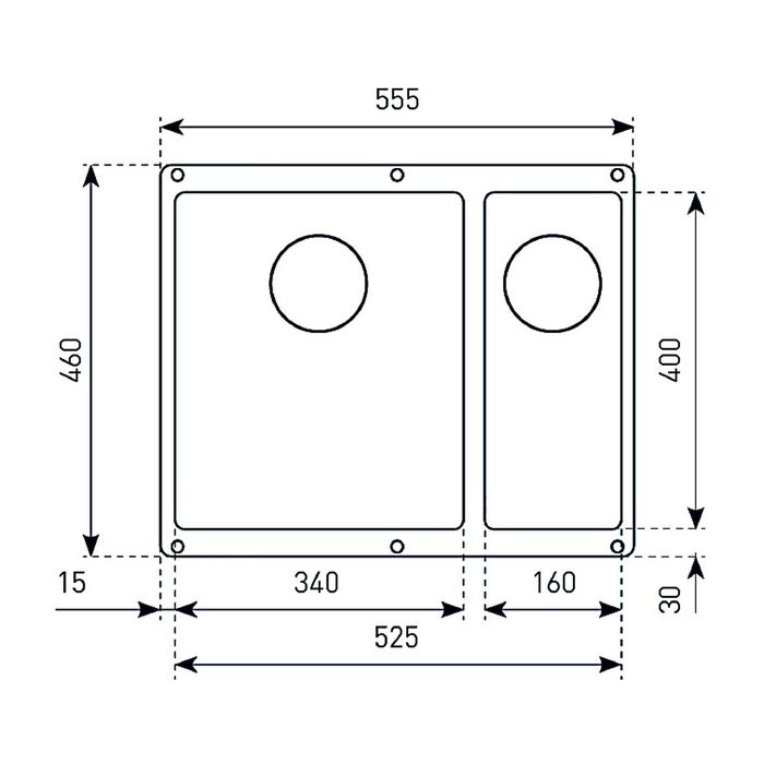 Мойки кухонные из камня Zigmund & Shtain INTEGRA 500.2, каменная соль