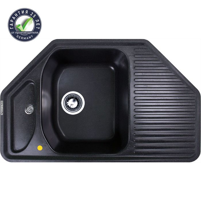 Мойки кухонные из камня Zigmund & Shtain ECKIG 800, тёмная скала