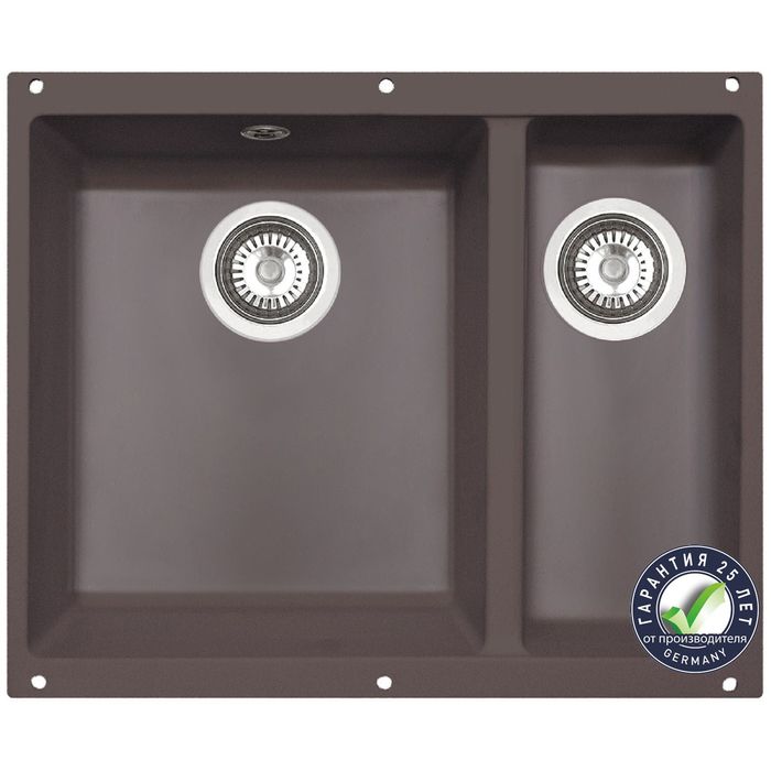 Мойки кухонные из камня Zigmund & Shtain INTEGRA 500.2, швейцарский шоколад