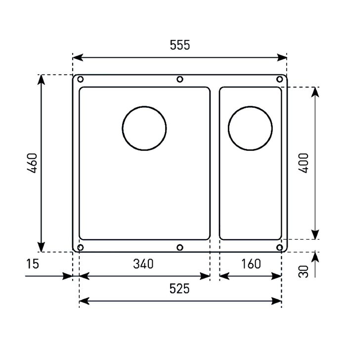 Мойки кухонные из камня Zigmund & Shtain INTEGRA 500.2, швейцарский шоколад