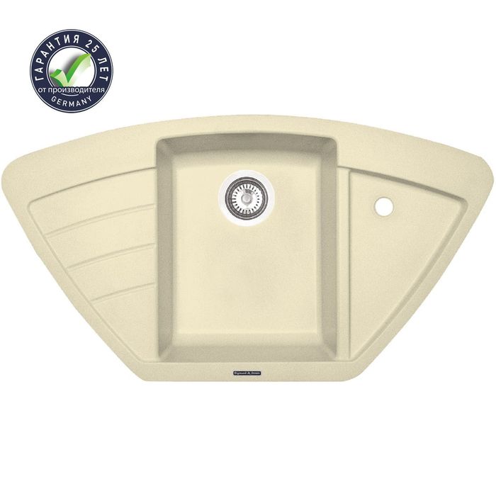 Мойки кухонные из камня Zigmund & Shtain ECKIG 900, молодое шампанское