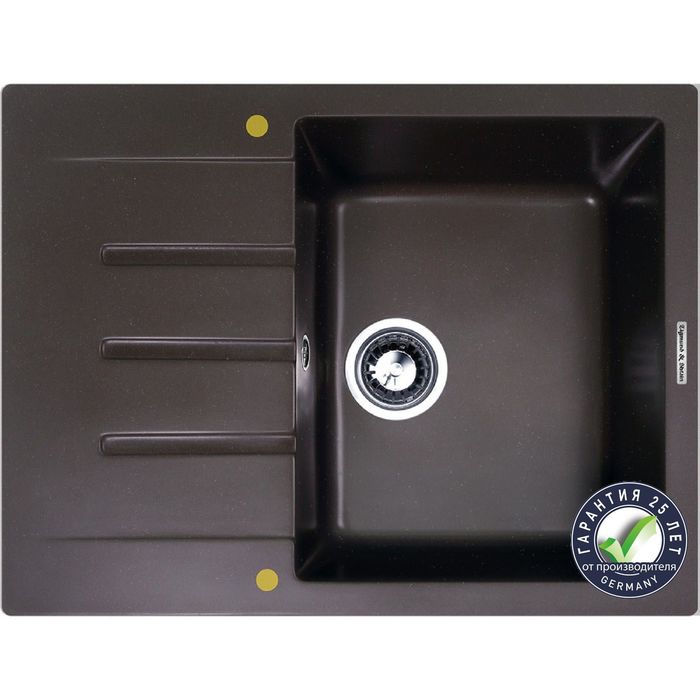 Мойки кухонные из камня Zigmund & Shtain RECHTECK 645, швейцарский шоколад