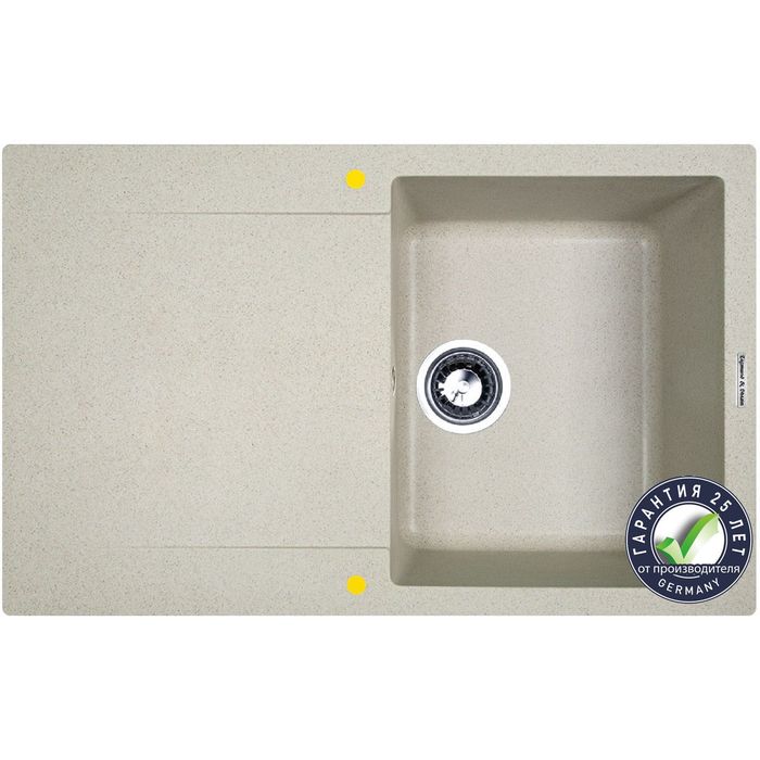 Мойки кухонные из камня Zigmund & Shtain RECHTECK 775, речной песок