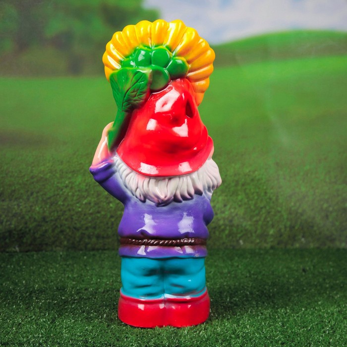 Садовая фигура "Гном с подсолнухом"