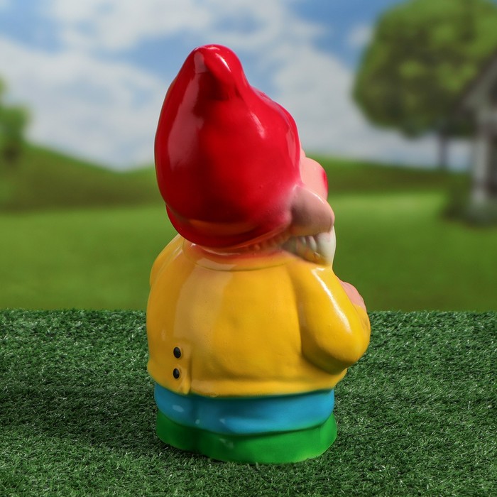 Садовая фигура "Гном с фонарем" малая, микс