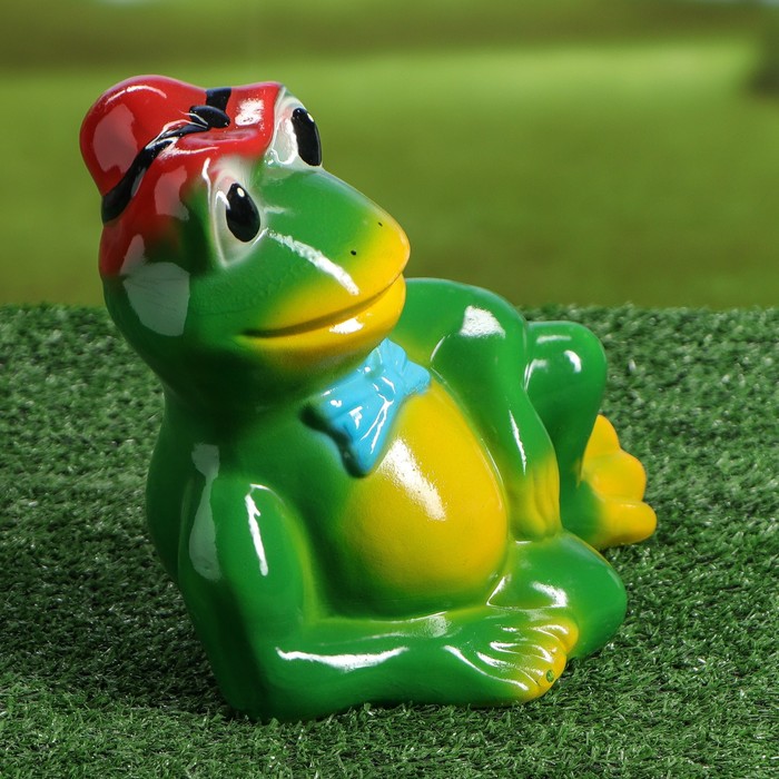 Садовая фигура "Лягушка в шляпе" микс