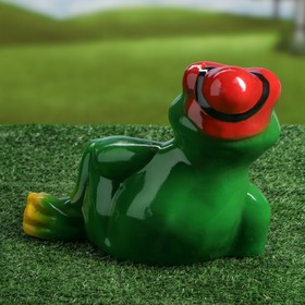 Садовая фигура 'Лягушка в шляпе', разноцветный, 22 см, микс Ош