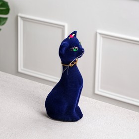 

Копилка "Кошка Алиса", флок, кобальт, 25 см