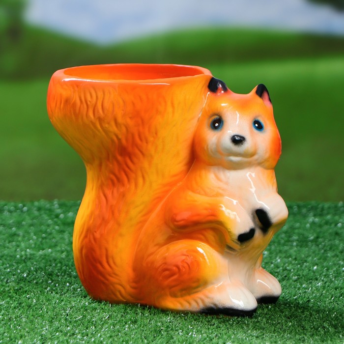 Фигурное кашпо "Белка" глянец, микс