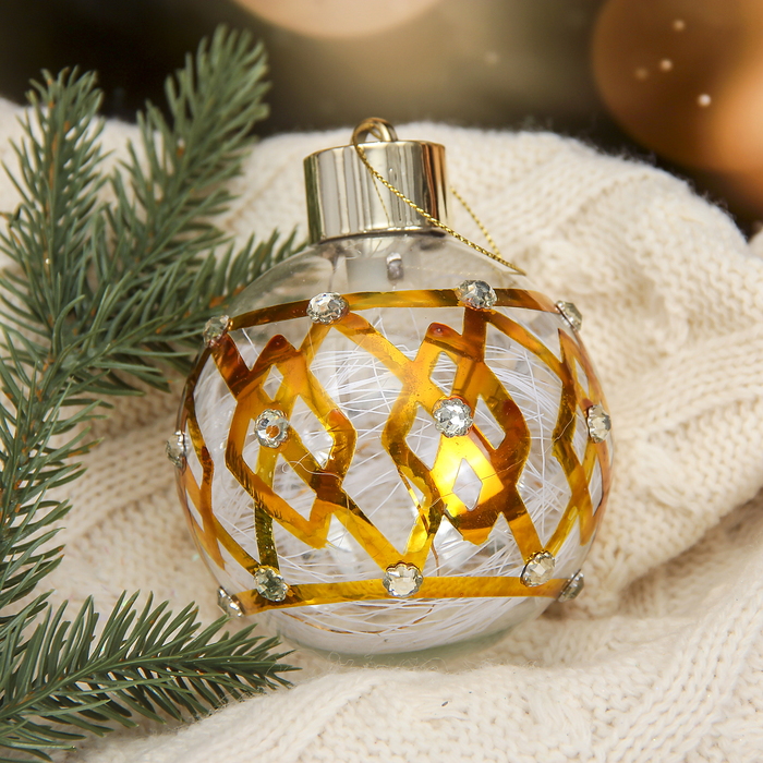 Световой новогодний шар "Ромбы"