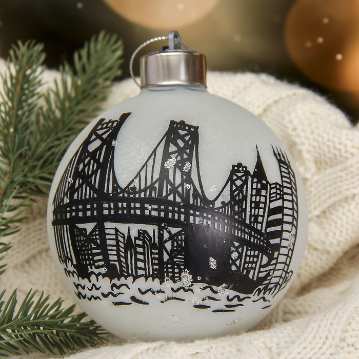 Световой новогодний шар "Зарисовка" мост