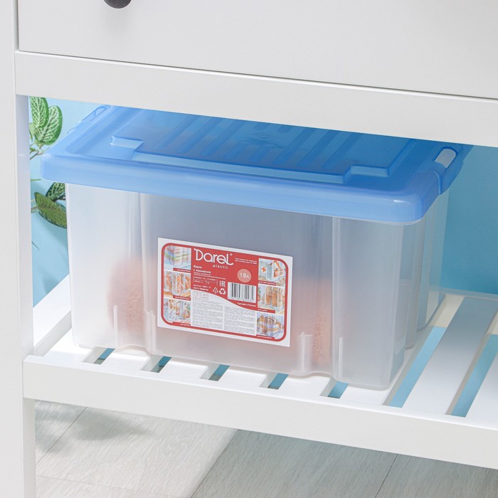 фото Ящик для хранения с крышкой darel-box, 18 л, 40×30×23 см, цвет микс darel plastic