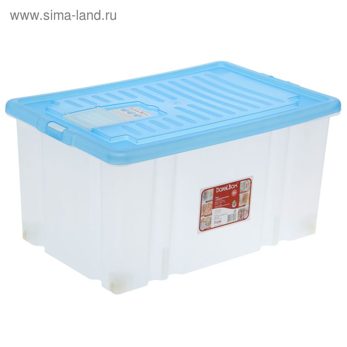 фото Ящик для хранения с крышкой darel-box, 56 л, 60×40×31 см, цвет микс darel plastic