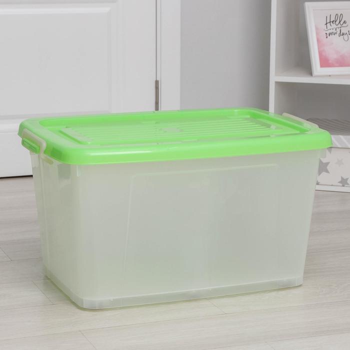 фото Ящик для хранения с крышкой darel-box, 75 л, 70×49×37 см, цвет микс darel plastic