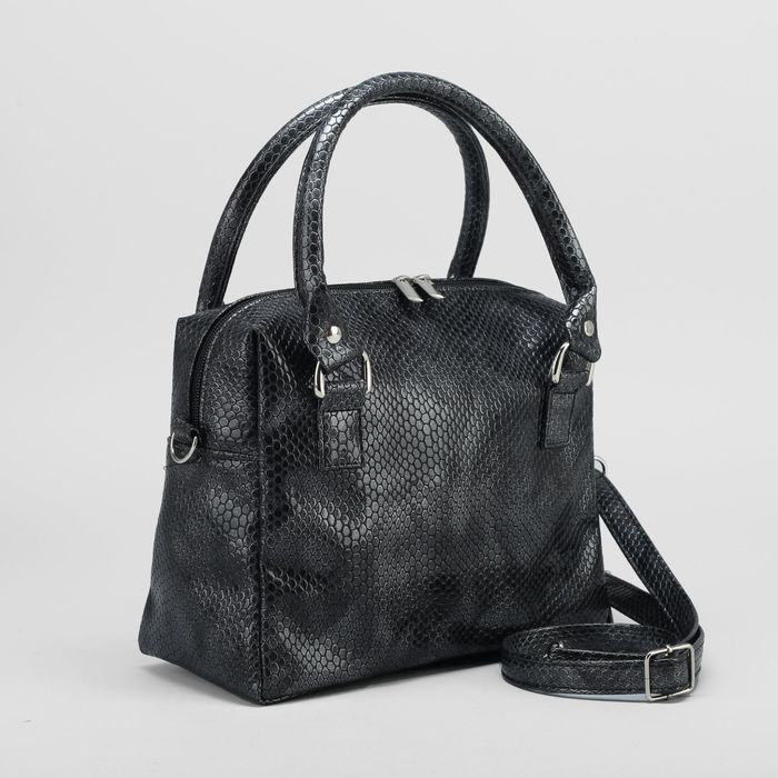 Сумка женская на молнии, 1 отдел, 1 наружный карман, чёрная