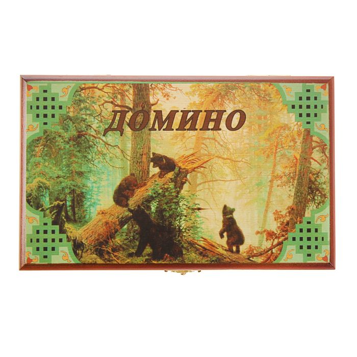 Домино в шкатулке "Мишки"