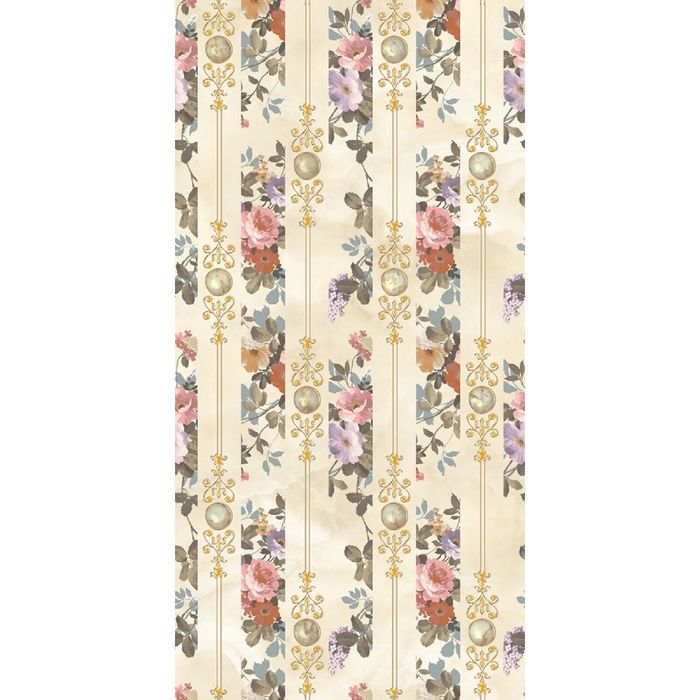 Вставка керамическая 50х25см Эльза зеленая (полосы)  10-03-85-135