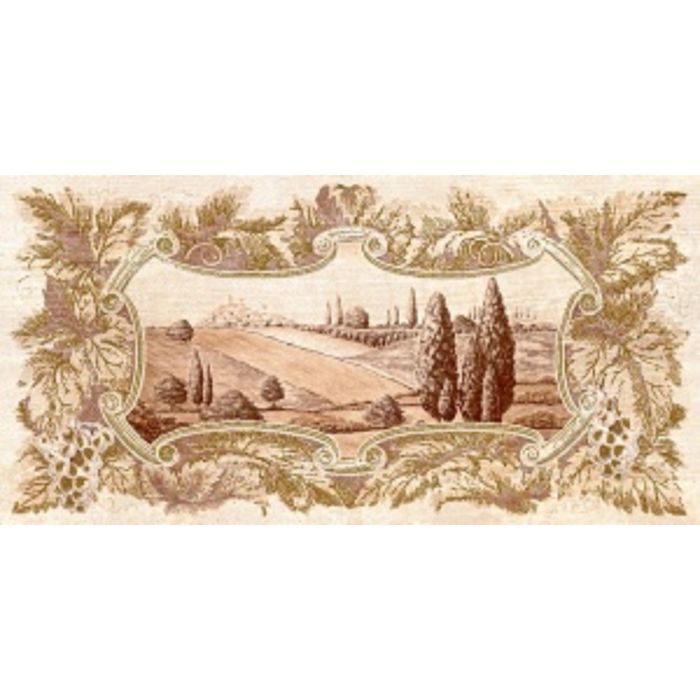 Вставка керамическая 50х25см Тоскана коричневый 10-03-15-717