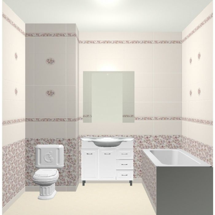 Облицовочная плитка Селин бежевый 10-00-11-621 25х50см (в упаковке 1 кв.м)